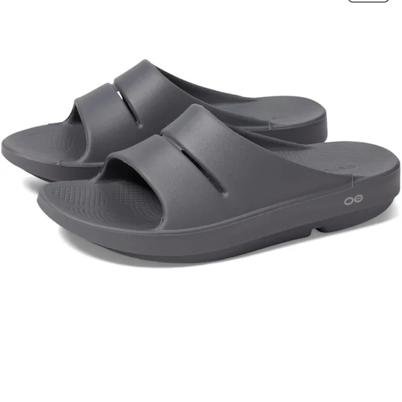 Unisex Oofos slides NWT NWT OOFOS Sandals Gray OOahh Slide Sandals Unisex Size Men main image 2